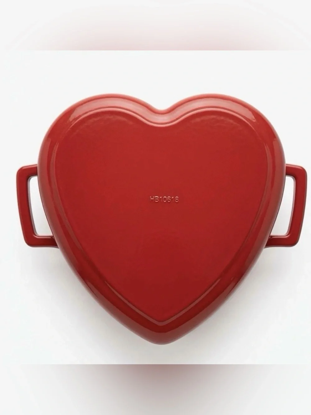 Martha Stewart Red Heart-Shaped Dutch Oven Enameled Cast Iron Casserole NIB